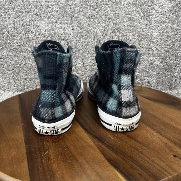 Converse x Woolrich Women’s 8 Mens 6 Chuck Taylor All-Star Hi Wool Black Shoes - Picture 6 of 10